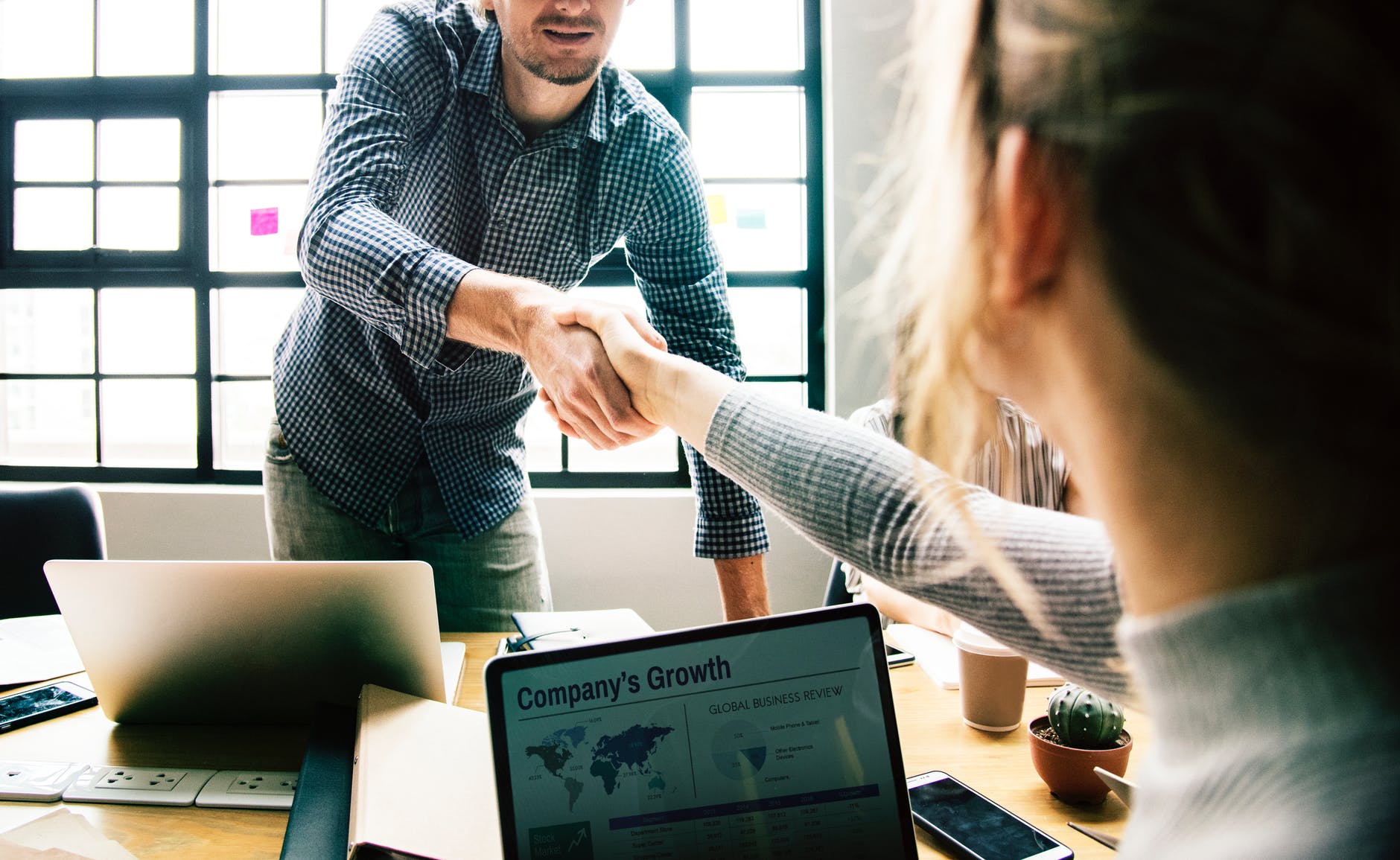 Business people shaking hands